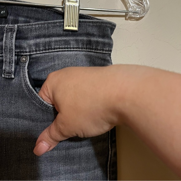 Hudson Washed Black Natalie Mid-Rise Ultra Skinny Raw Hem Jeans - Picture 5 of 10